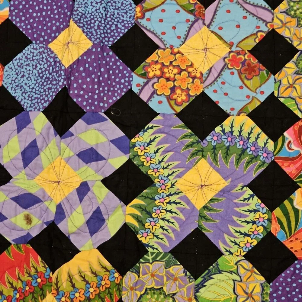 Colorful Maximalist Style Quilt Pick A‎ Posie Jan Sassman 44 X 61 Tapestry